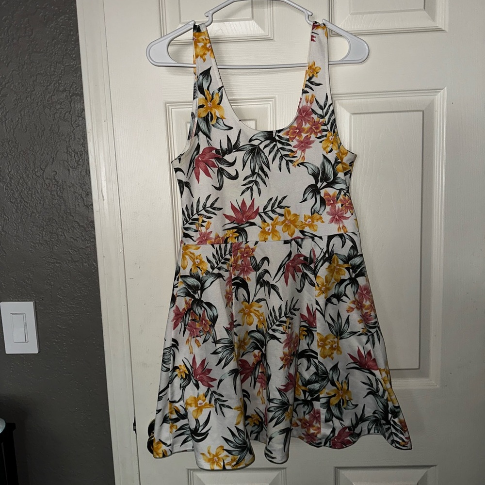 youth divided floral pattern dress, YOUTH SIZE 10